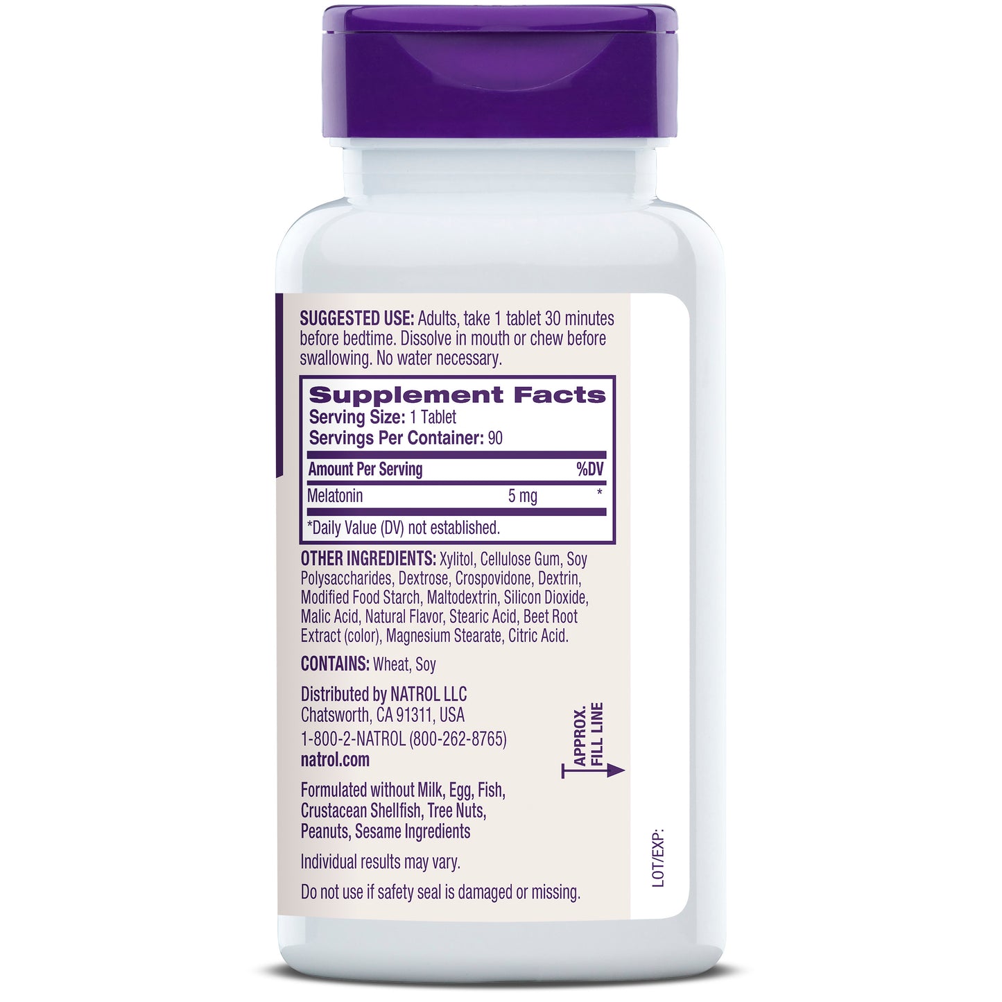 Melatonin Fast Dissolve Strawberry Tablets - 5mg