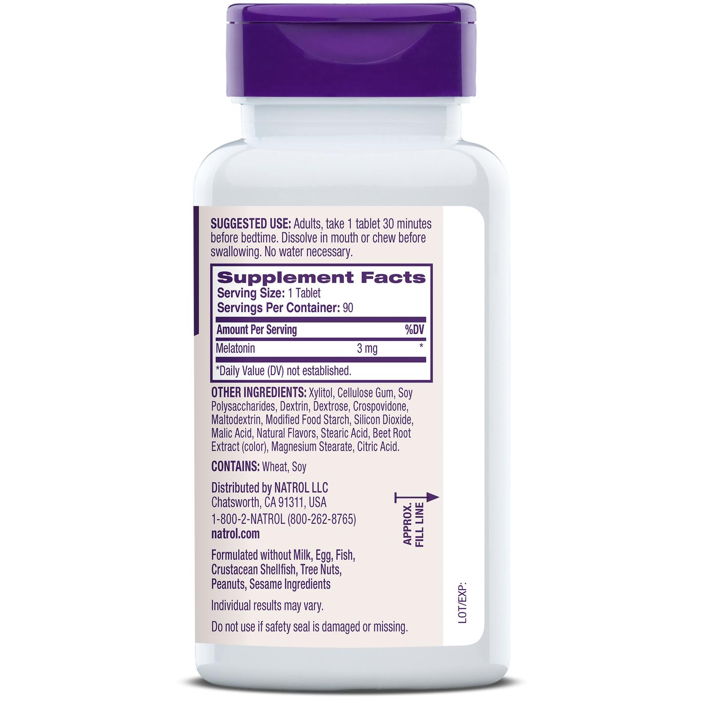 Melatonin Fast Dissolve Strawberry Tablets - 3mg