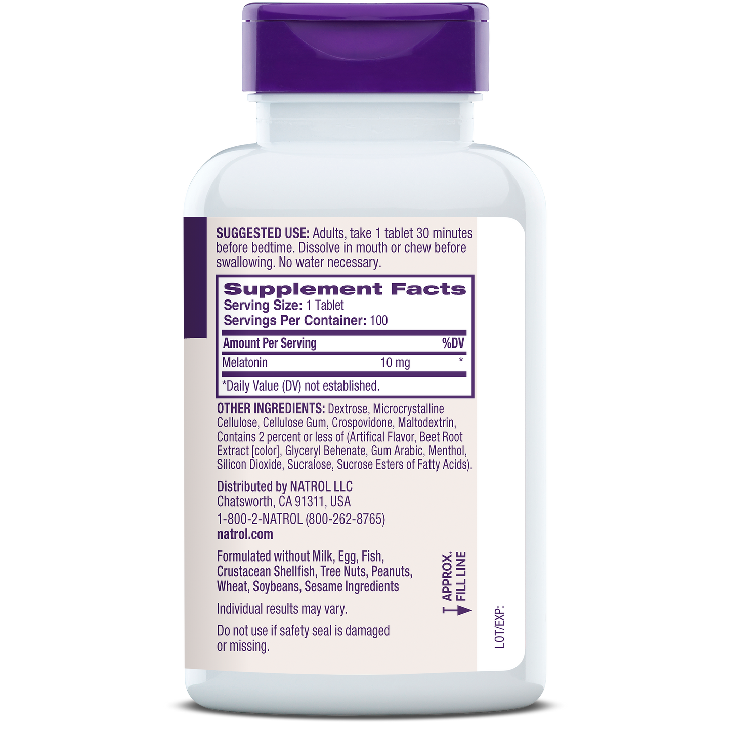 Melatonin Fast Dissolve Strawberry Tablets - 10mg