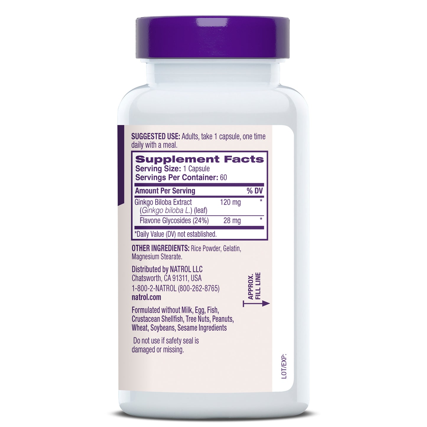 Ginkgo Biloba Brain Health Capsules - 120mg