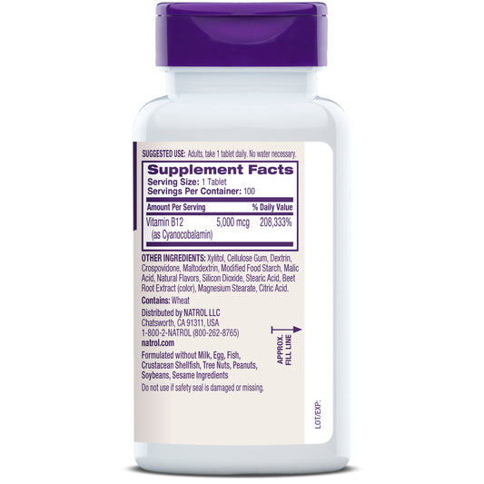 Vitamin B-12 Fast Dissolve Tablets - 5,000mcg