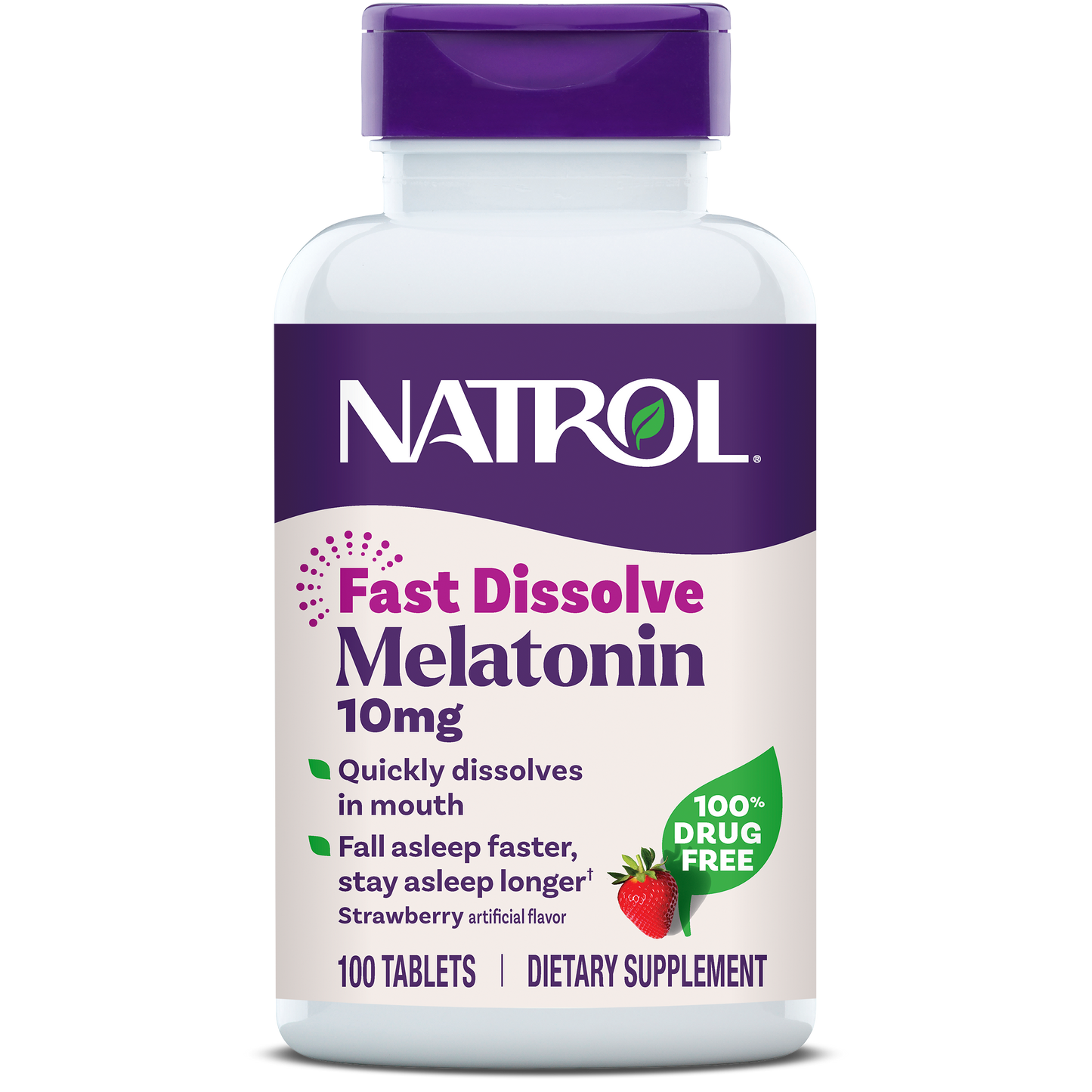 Melatonin Fast Dissolve Strawberry Tablets - 10mg
