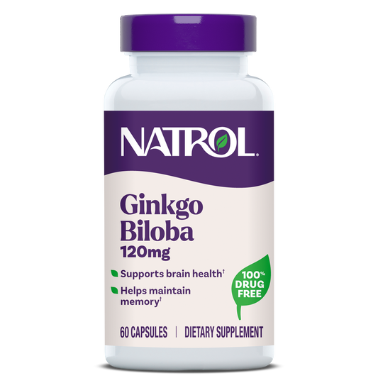 Ginkgo Biloba Brain Health Capsules - 120mg