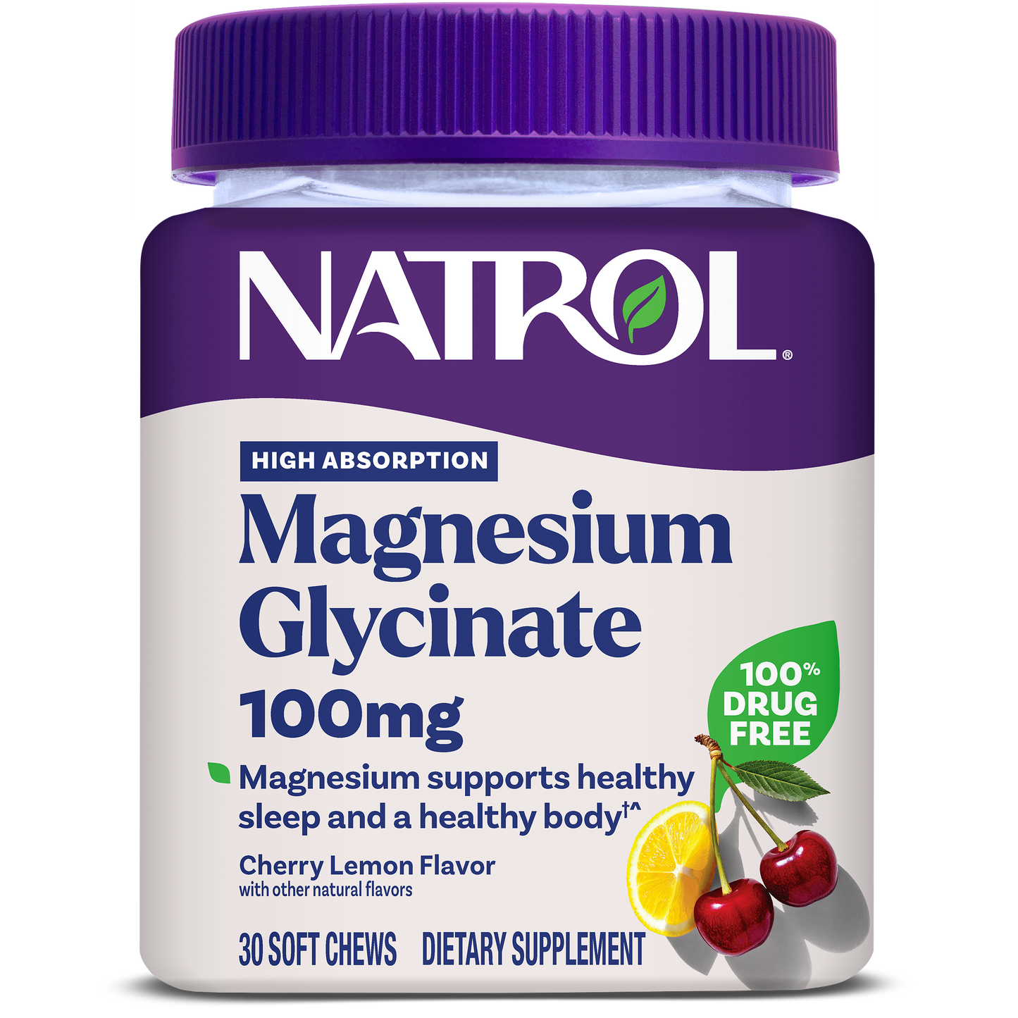 High Absorption Magnesium Glycinate Soft Chews, 100mg